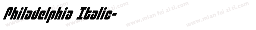 Philadelphia Italic字体转换